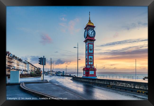 Jubilee Clock Tower, Weymouth Framed Print by Jim Monk
