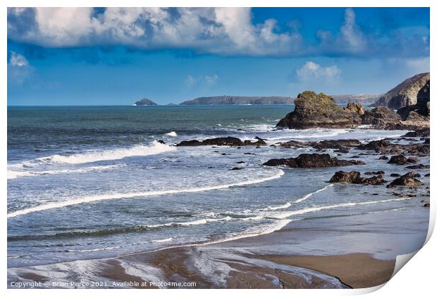 St Agnes beach, Cornwall Print by Brian Pierce