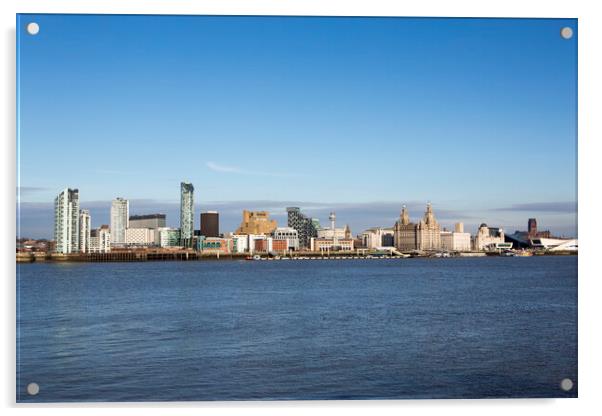 Liverpool Skyline Acrylic by David Hare