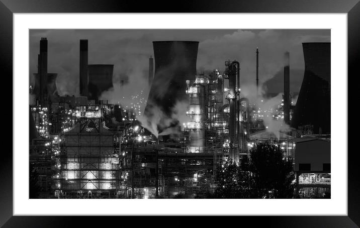 Industry in Black And White Framed Mounted Print by Tommy Dickson