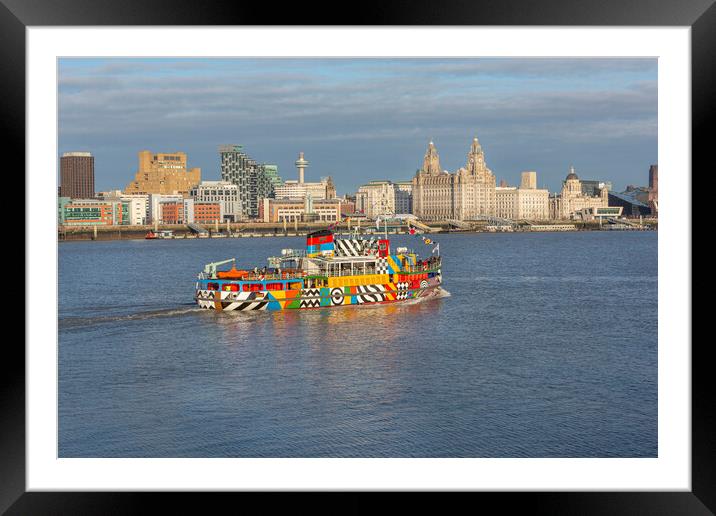 Mersey Ferry Framed Mounted Print by David Hare
