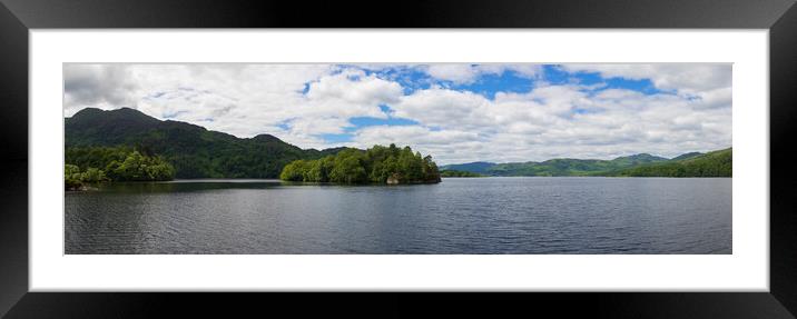 Loch Katrine Panorama Framed Mounted Print by Tommy Dickson