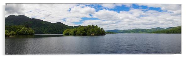 Loch Katrine Panorama Acrylic by Tommy Dickson
