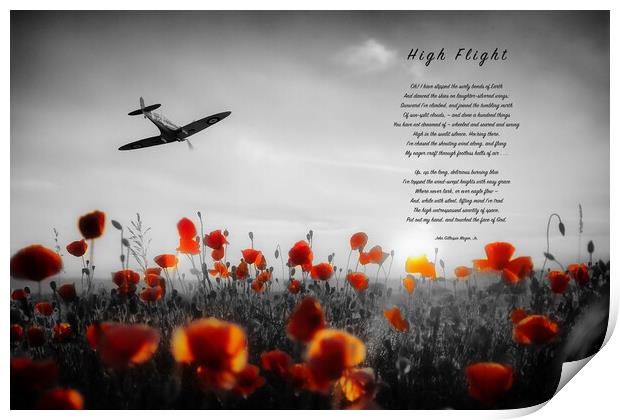 High Flight Print by J Biggadike