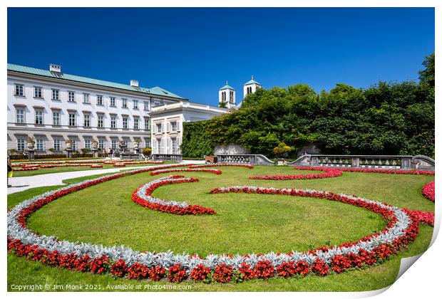 Mirabell Palace and Gardens, Salzburg  Print by Jim Monk