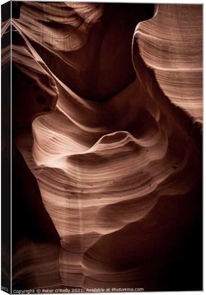 Antelope Canyon Shapes #2 Canvas Print by Peter O'Reilly