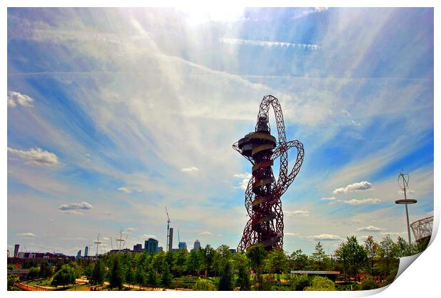 Twisted Olympic Tower Print by Andy Evans Photos