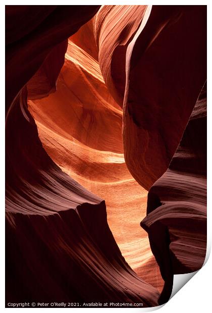 Antelope Canyon Colours #1 Print by Peter O'Reilly