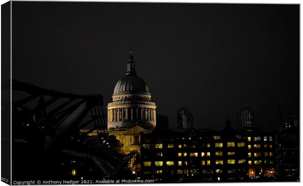 St. Pauls Canvas Print by Anthony Hedger