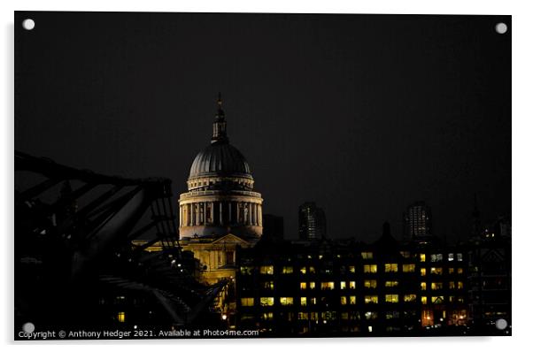 St. Pauls Acrylic by Anthony Hedger