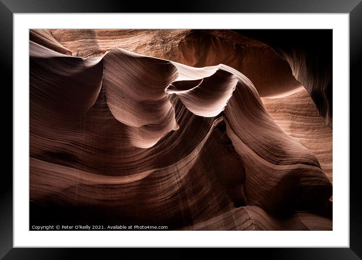 Antelope Canyon Shapes #3 Framed Mounted Print by Peter O'Reilly