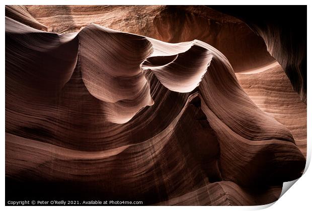 Antelope Canyon Shapes #3 Print by Peter O'Reilly
