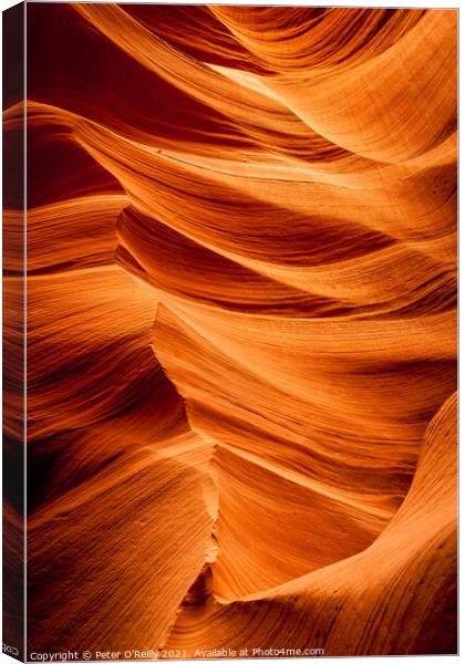 Antelope Canyon Colours #3 Canvas Print by Peter O'Reilly