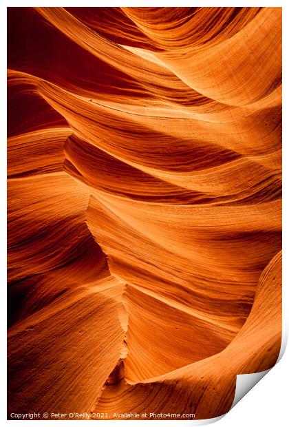 Antelope Canyon Colours #3 Print by Peter O'Reilly