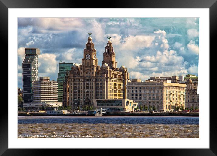 Liverpool Waterfront Framed Mounted Print by Brian Pierce