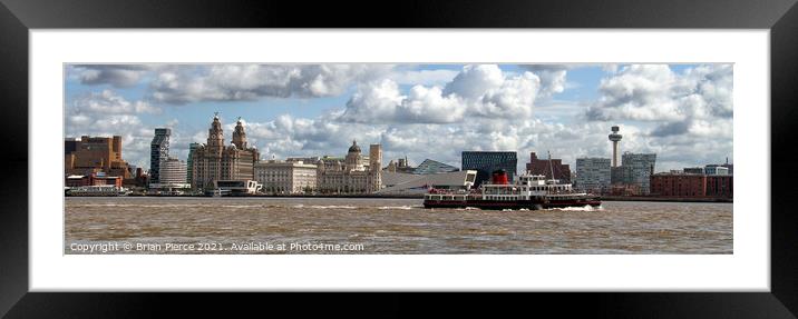 Liverpool Waterfront Panorama Framed Mounted Print by Brian Pierce
