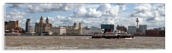 Liverpool Waterfront Panorama Acrylic by Brian Pierce