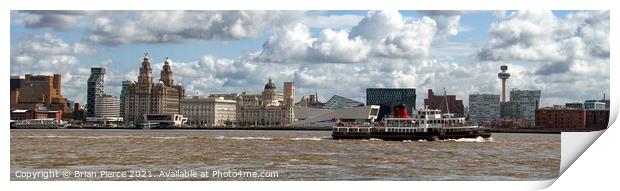 Liverpool Waterfront Panorama Print by Brian Pierce