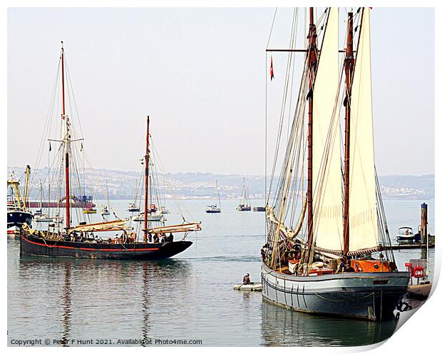 Brixham Leader And Irene  Print by Peter F Hunt