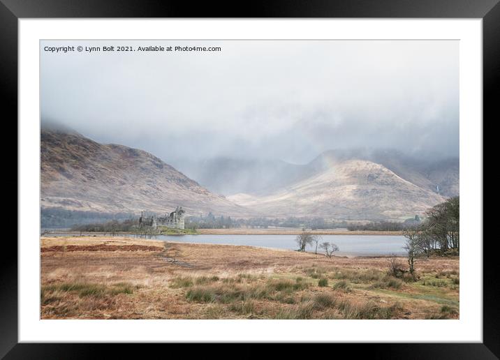 Loch Awe in the Mist Framed Mounted Print by Lynn Bolt