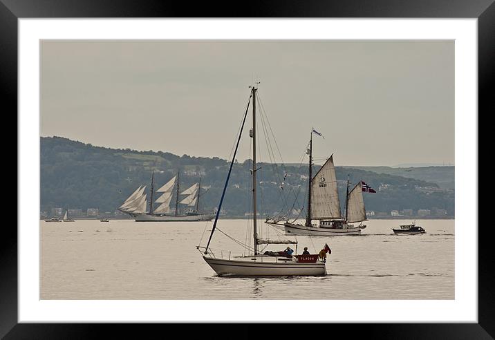 Sailing down the Clyde Framed Mounted Print by Sam Smith
