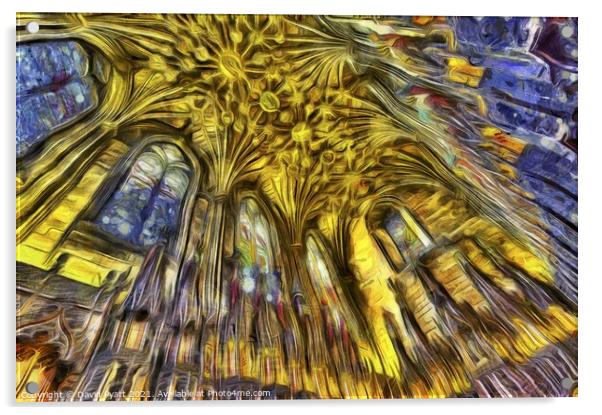 St Giles Cathedral Van Gogh Acrylic by David Pyatt
