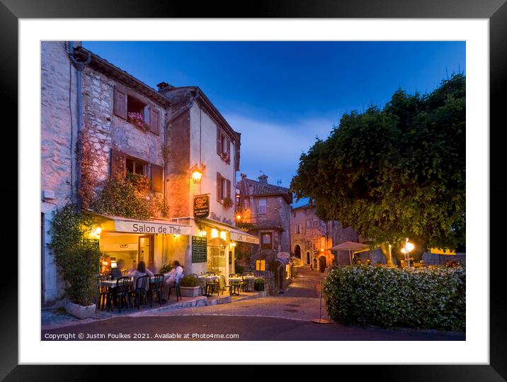 Summer evening on the French Riviera Framed Mounted Print by Justin Foulkes