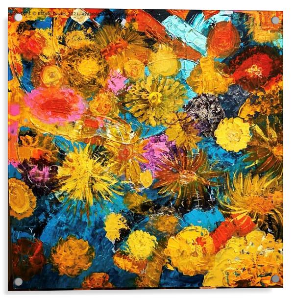 Wild Flowers Acrylic by Estelle Davies
