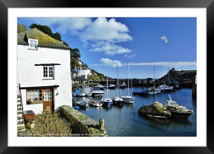 High TIde At Polperro In Cornwall. Framed Mounted Print by Neil Mottershead