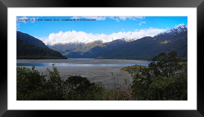 Haast Valley Panorama, New Zealand Framed Mounted Print by Steven Ralser