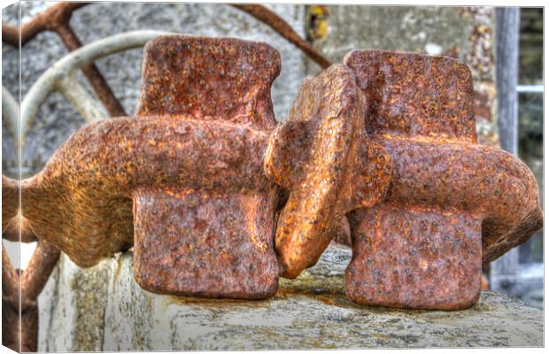Rusty Anchor Canvas Print by David French