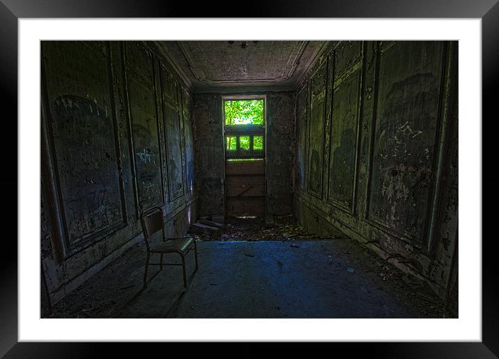 Dark Chair. Framed Mounted Print by Nathan Wright