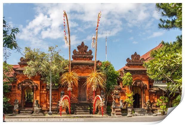 Hindu temple, Bali, Indonesia Print by Kevin Hellon