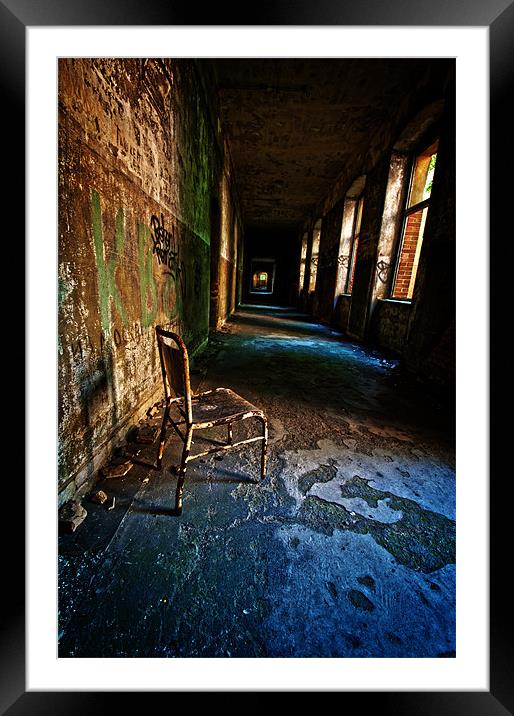 Lone Chair Framed Mounted Print by Nathan Wright