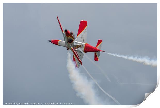 Patrulla Aguila Formation Aerobatics Team Cross Over Print by Steve de Roeck