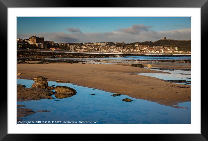 Scarborough vista from south bay 337  Framed Mounted Print by PHILIP CHALK
