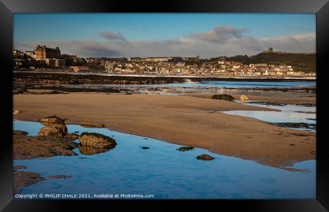 Scarborough vista from south bay 337  Framed Print by PHILIP CHALK