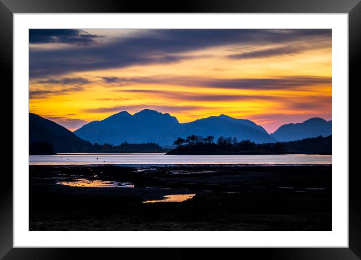 Loch leven Sunset Framed Mounted Print by chris smith