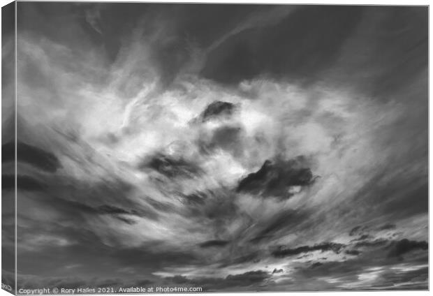 Monochrome sunset Canvas Print by Rory Hailes