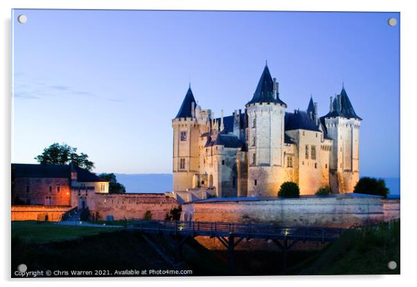 Chateau de Saumur Acrylic by Chris Warren