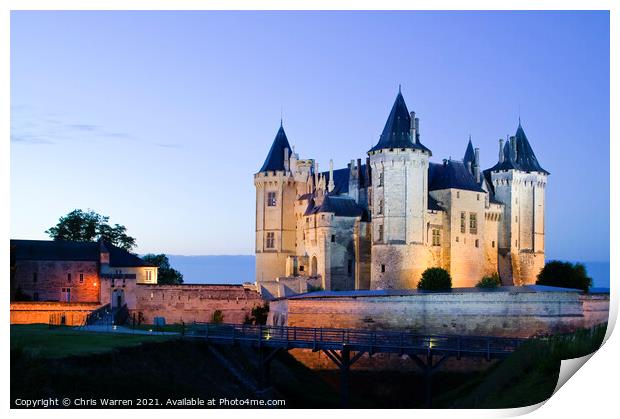 Chateau de Saumur Print by Chris Warren