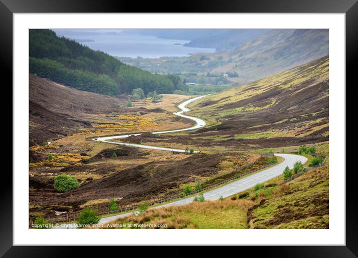 Loch Maree from Glen Docherty Ross and Cromarty Ro Framed Mounted Print by Chris Warren