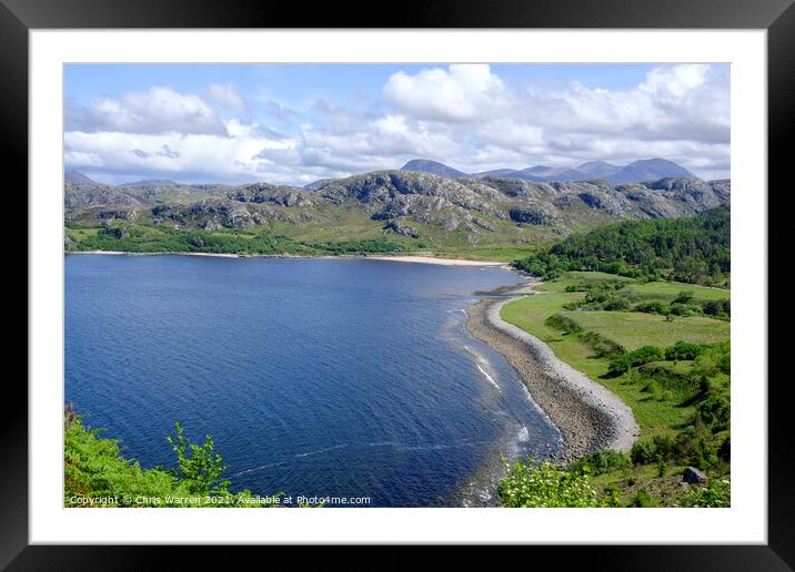Gruinard Bay Ross and Cromarty Ross-shire Highland Framed Mounted Print by Chris Warren