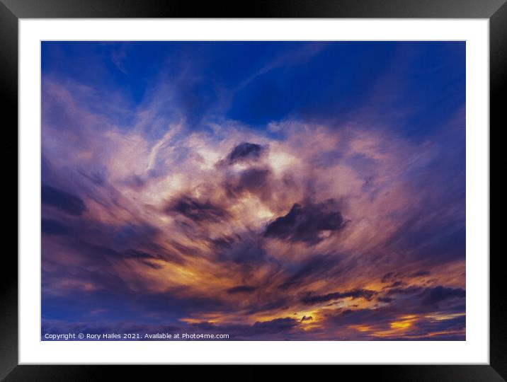 Multicoloured clouds Framed Mounted Print by Rory Hailes