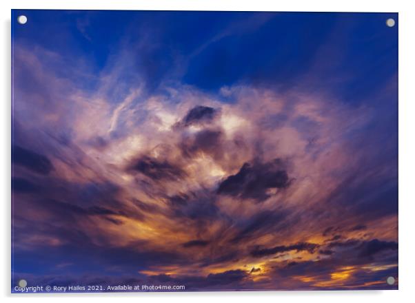 Clouds at Sunset Acrylic by Rory Hailes