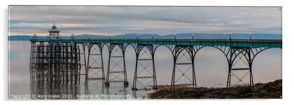 Clevedon Pier at Low tide Acrylic by Rory Hailes