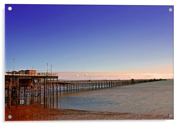 Southend on Sea Pier Essex England Acrylic by Andy Evans Photos