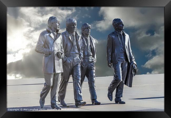 Beatles Statue Liverpool  Framed Print by Phil Longfoot