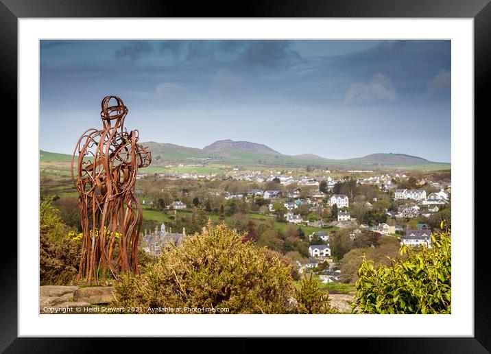 The Tin Man overlooks Llanbedrog in North Wales  Framed Mounted Print by Heidi Stewart