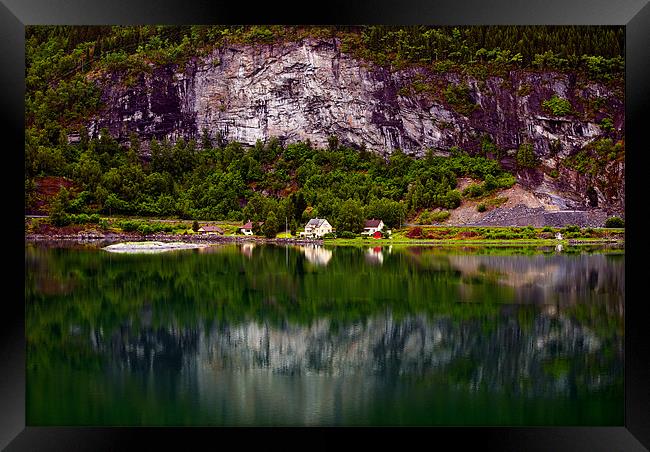 Lovatnet Lake Norway Framed Print by colin ashworth